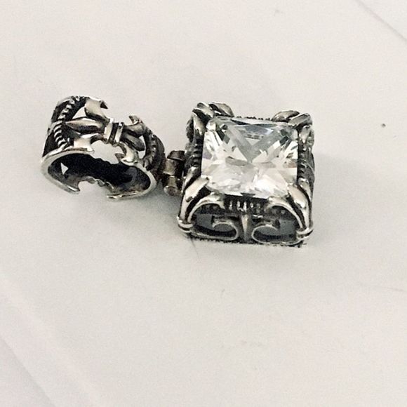 SILPADA Sterling Silver CZ Uptown Pendant S0979 - Picture 5 of 12